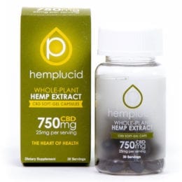 Hemplucid CBD Soft Gels 25mg per Gel (30 Gels)