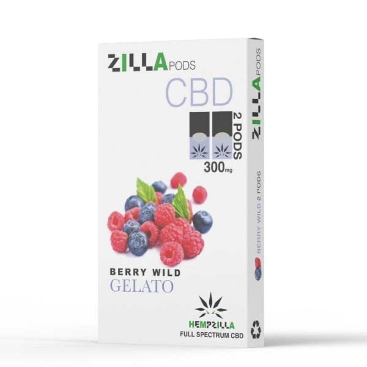 Hempzilla CBD Juul Compatible Pods 300mg 2-Pack | Berry Wild Gelato