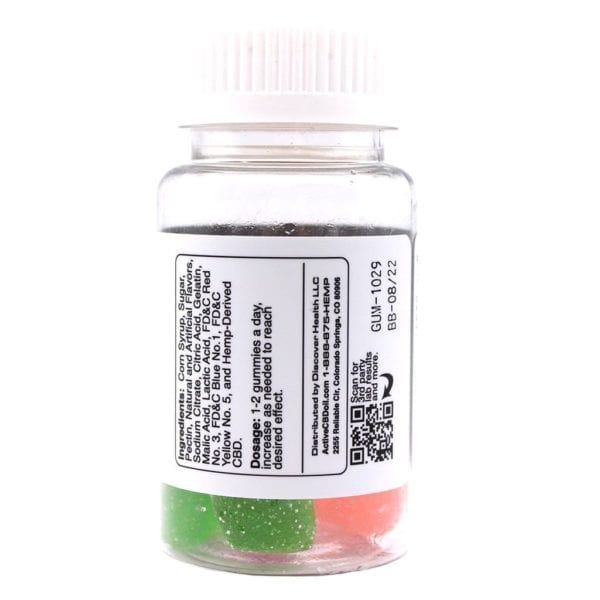 Active CBD Oil Sour Gummies 15mg per (Choose Size)