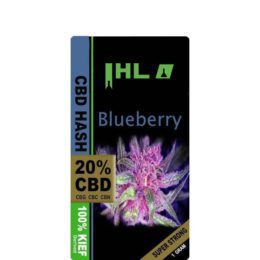 CBD Hash Sativa Black Hash - Blueberry - 1g 20% CBD (Pipe Included)