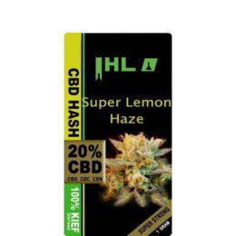 CBD Hash Sativa Black Hash - Super Lemon Haze - 1g 20% CBD (Pipe Included)