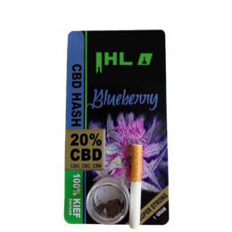 CBD Hash Sativa Black Hash – Blueberry – 1g 20% CBD (Pipe Included)
