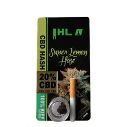 CBD Hash Sativa Black Hash – Super Lemon Haze – 1g 20% CBD (Pipe Included)