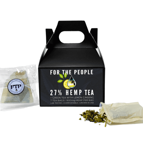 For The People Hemp Tea 27% CBD Green Tea – 500mg hemp per (7 Bags)