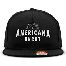 Americana Uncut Snapback Hat Black & White (One Size Fits All)