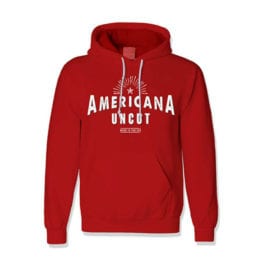 Americana Uncut Heirloom Cotton Red Hoodie (Choose Size)