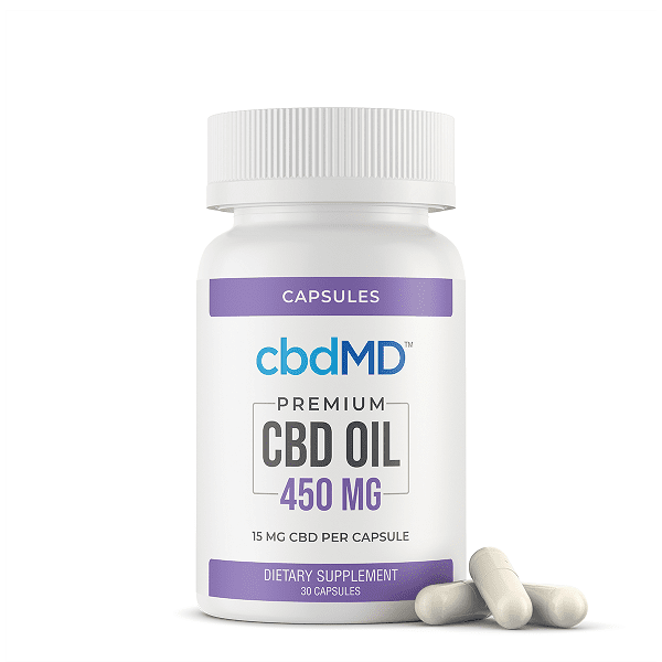 cbdMD Premium CBD Oil Capsules 30 or 60 count (Choose Strength)