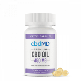 cbdMD Premium CBD Softgel Capsules 30 or 60 count (Choose Strength)